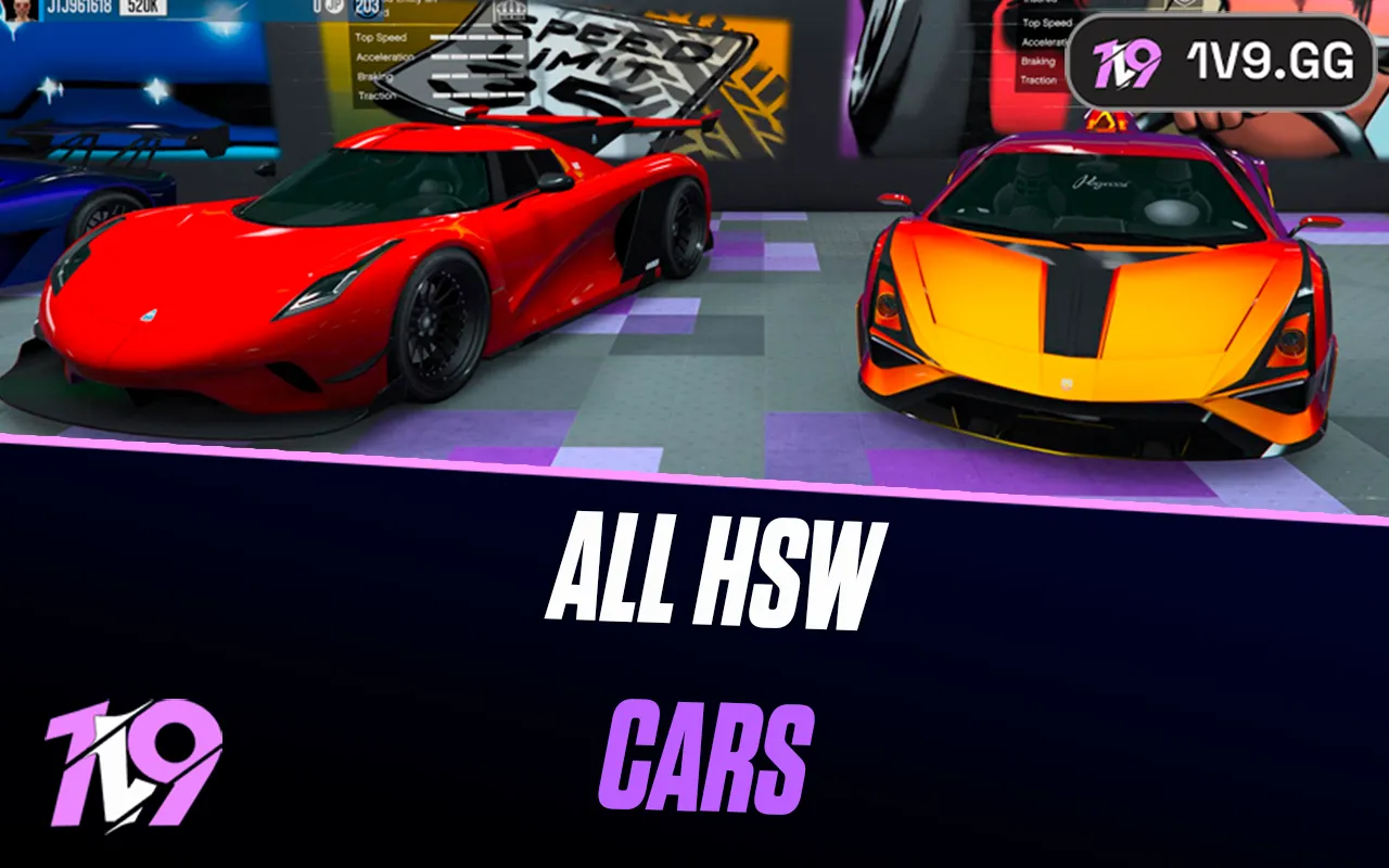 All HSW Cars in GTA 5: Complete List And Stats